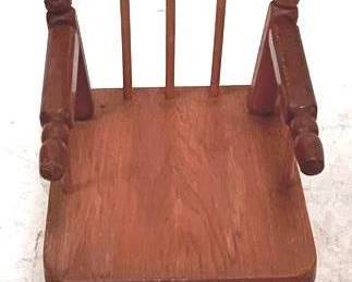 189 - Doll Size Wooden Rocker - 11" x 13" x 7"