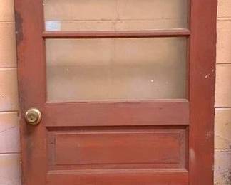 277 - Wood Door with Window - AS-IS 32" x 80"