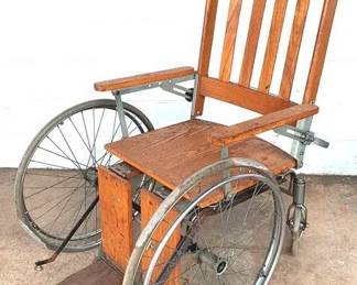 761 - Antique Wheelchair - 48" x 24" x 42"