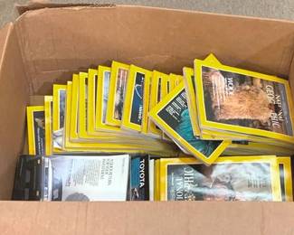 849 - Box of National Geographic Magazines