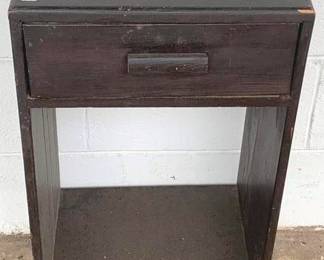 916 - One Drawer Wood Stand - 27" x 14" x 11"