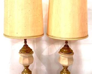 97 - 2 Lamps - 35" Tall You are buying a used as-is electric/electronic item. We do not guarantee all components are present, and if it is not expressly stated, it is untested.