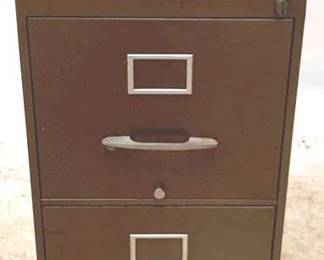 54 - Metal 2 Drawer File Cabinet - 28" x 15" x 29"