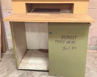 539 - Wood Trash Can Center - 27" x 43" x 48"
