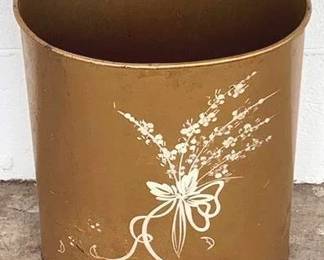 651 - Metal Trashcan - 14" x 12" x 8"