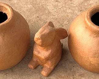 767 - 3 Paper Mache' Items