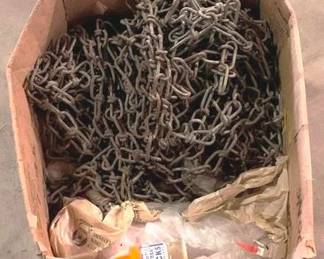 1023 - Box Lot of Metal Chains