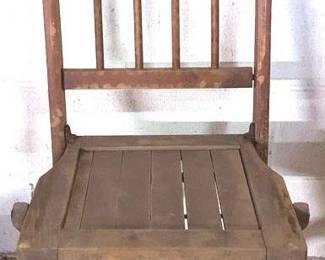 955 - Wood Folding Chair - 36" x 16" x 18"