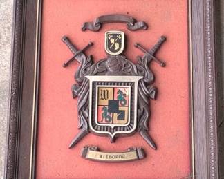 775 - Coat of Arms "Borne" x 17" x 15"
