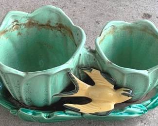 919 - McCoy Planter - AS-IS - Cracked - 5" x 10" x 6"