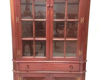 15 - Corner Cupboard / China Cabinet - 86"x44"x28"