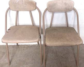 1112 - 2 Metal Folding Chairs