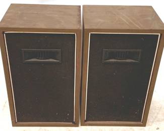 142 - 2 Speakers - 11" x 22" x 14" You are buying a used as-is electric/electronic item. We do not guarantee all components are present, and if it is not expressly stated, it is untested.