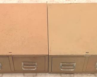 455 - 2 Metal File Cabinets - 6" x 15" x 16"