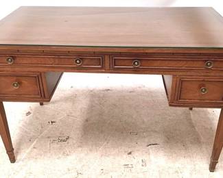 380 - Wood Desk with Glass Top - 30" x 45" x 25"