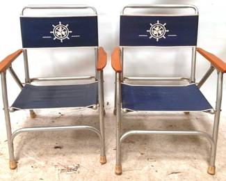 68 - 2 Folding Chairs - 32" x 24" x 22"