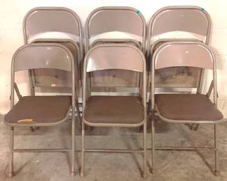 940 - 6 Folding Chairs - 31" x 16" x 18"