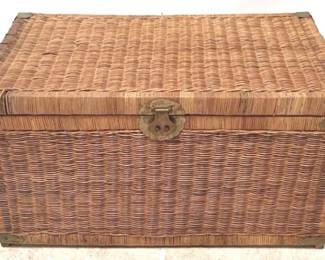27 - Wicker Blanket Chest - 21" x 36" x 20"