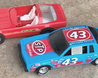 634 - 2 Large Plastic Model Cars - 16" Long