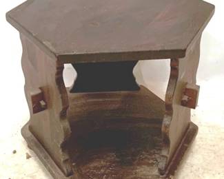 107 - Wood Side Table - 27" x 23" x 23"