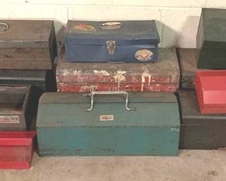 934 - Lot of 10 Assorted Metal Tool Boxes
