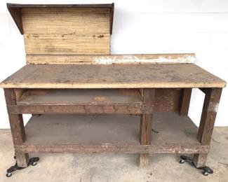 748 - Wood Workbench - 60" x 72" x 27"