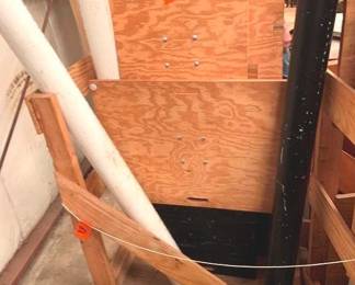 474 - Wood Holder with PVC Pipes