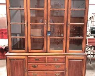 166 - Lane China Cabinet - 78" x 60" x 17"