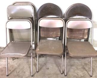 956 - 9 Folding Chairs - 31" x 16" x 18"