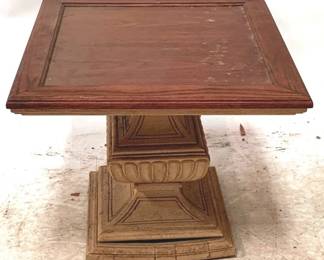 48 - Wood Table - 17" x 20" x 20"