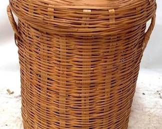 64 - Wicker Basket with Lid - 19" x 25"