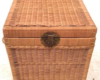 31 - Wicker Blanket Chest - 19" x 19" x 19"