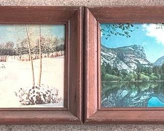 1185 - 2 Framed Prints - 10" x 12"