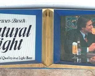 728 - Natural Light Illuminated Sign - 10" x 36" You are buying a used as-is electric/electronic item.