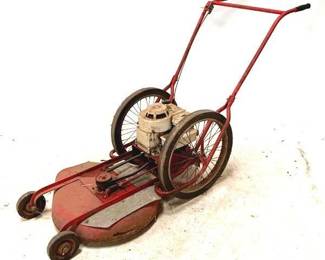 177 - Vintage Walk Behind Mower/Trimmer - AS-IS You are buying a used as-is electric/electronic item. We do not guarantee all components are present and if it is not expressly stated, it is untested.