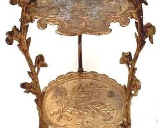 152 - Brass 2 Tier Stand 13" x 30" x 12"