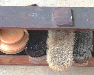 730 - Shoe Shine Items - 9" x 16" x 8"