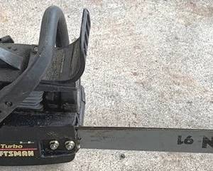 912 - Craftsman Turbo Chainsaw You are buying a used as-is electric/electronic item. We do not guarantee all components are present, and if it is not expressly stated, it is untested.