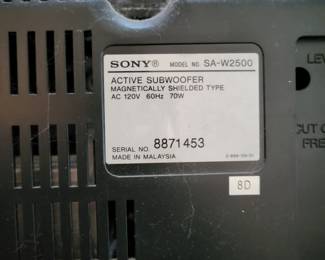 SONY SUBWOOFER