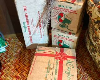 Evergleam stainless aluminum Christmas tree 7 feet WILL BE PRICED WITH LIGHTS AND STAND —— WE WILL NOT SEPARATE