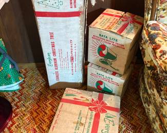 Evergleam stainless aluminum Christmas tree 7 feet WILL BE PRICED WITH LIGHTS AND STAND —— WE WILL NOT SEPARATE