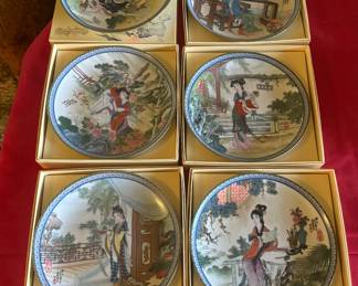 Set of 11 "Poo-Chai Beauties of the Red Mansion Series Limited Edition Porcelain Plates