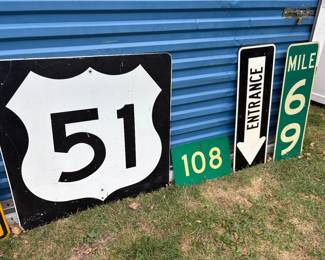 Vintage road signs