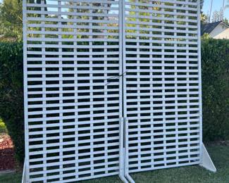 We have probably a dozen of these lattice walls used for a wedding. They are great for parties, weddings, or whatever! They are easily put together, all white great for enclosing a patio or jacuzzi are too! All must go - & cheap!