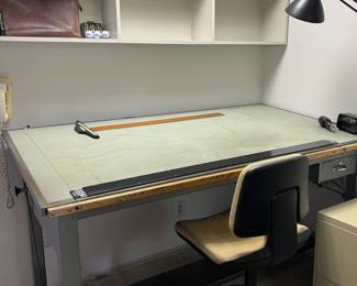 nice drafting table & stool.