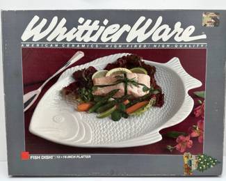 2 Fish Platters: Kuba Hand Painted From Bavaria Germany & New In Box Whittier Ware
Lot #: 107