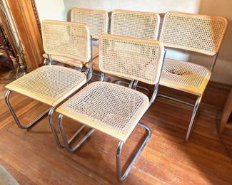5 VIntage Marcel Breuer Cesca For Knoll Caned Chairs
Lot #: 5