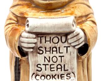 Vintage Monk Cookie Jar "Thou Shall Not Steal (cookies)" By Treasure Craft USA
Lot #: 61