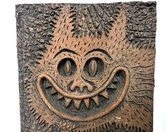 Mark Bulwinkle (American, 1980s) Metal Sculptures: "putin On The Dog" & Stoneware Cat Tile
Lot #: 11