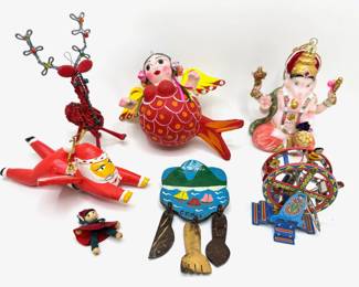 Mexican Mermaid Ornament, Flying Santa, Ganesh, Mini Ferris Wheel & More Figurines
Lot #: 177
